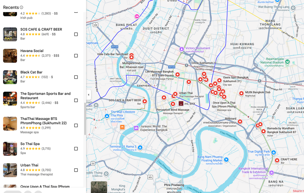 Rudy’s Thailand Elite Map (BANGKOK & PATTAYA)